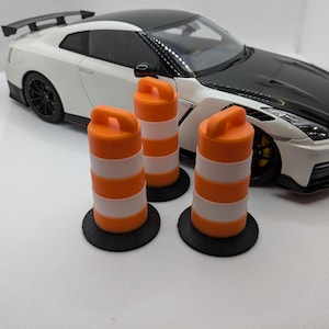 Conos de tráfico para diorama modelo estadounidense 1/18 - 1/24 - 1/32 - 1/64