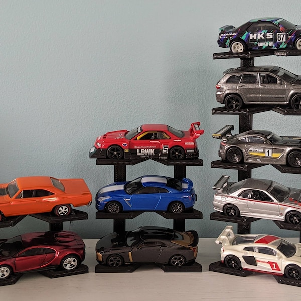 Display stand for hotwheels 1/64 3d printed