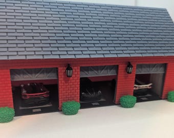 Triple brick garage for 1/64 scale diorama