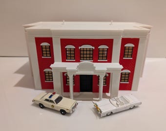 Dukes of hazzard municipal court in 3d auto miniatures 1/64