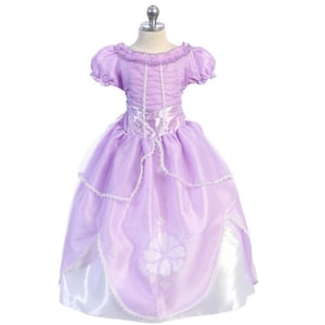 Little / Big Girls Sofia the First Princess Inspired Birthday Dress + Free Head Band & Choker