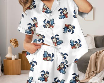 Cute Cartoon Pajamas Set for Women, Vintage Character Sleepwear Short Long Set, Funny Retro Loungewear, Cozy Gift for Her