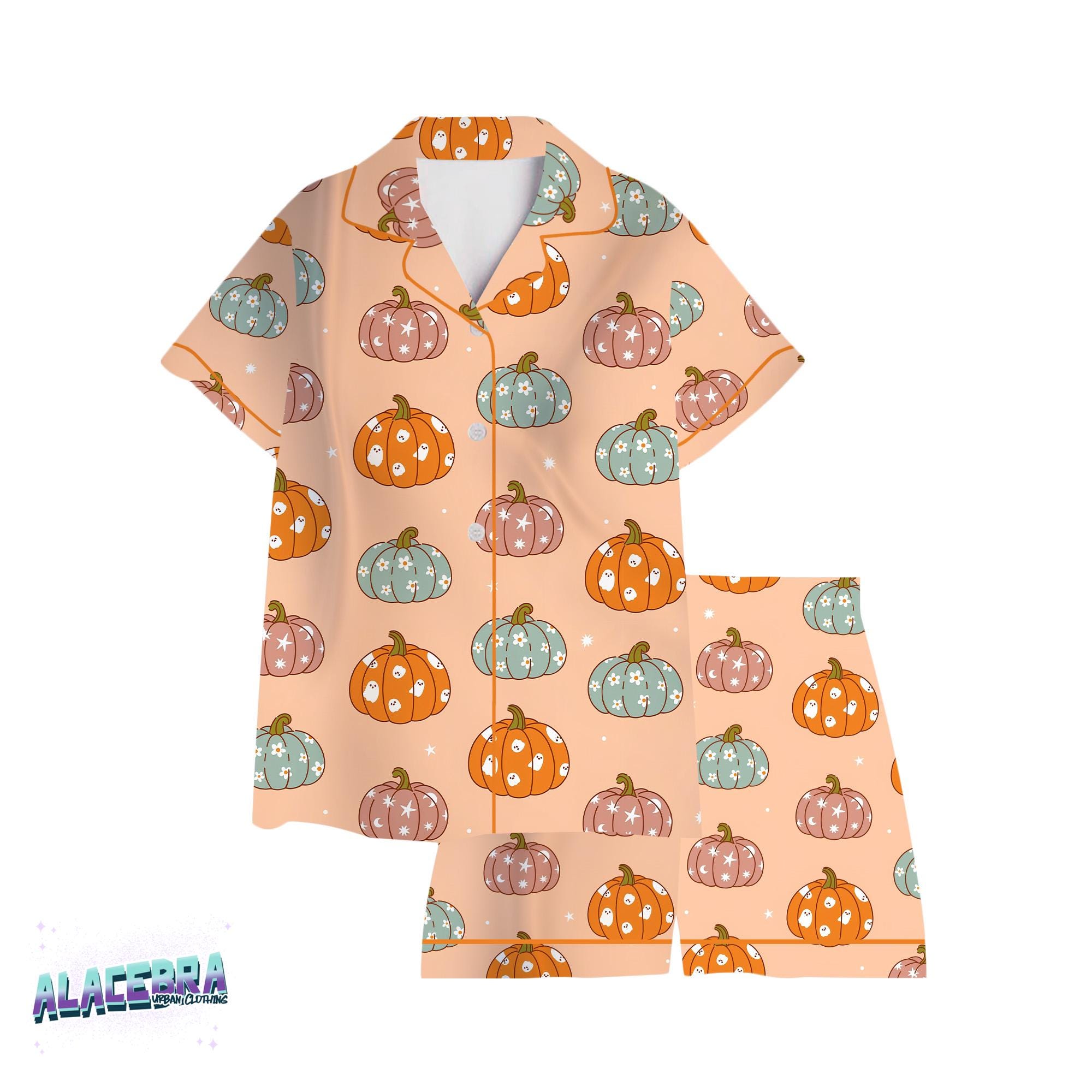 Discover Pumpkin Pajama Set for Women  Cute Halloween Sleepwear