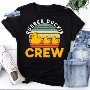 Duck Lover Retro Ducks Rubber Duckie Crew Vintage T-Shirt, Duck Lover Shirt, Funny Duck Lover Shirt, Love Duck Shirt