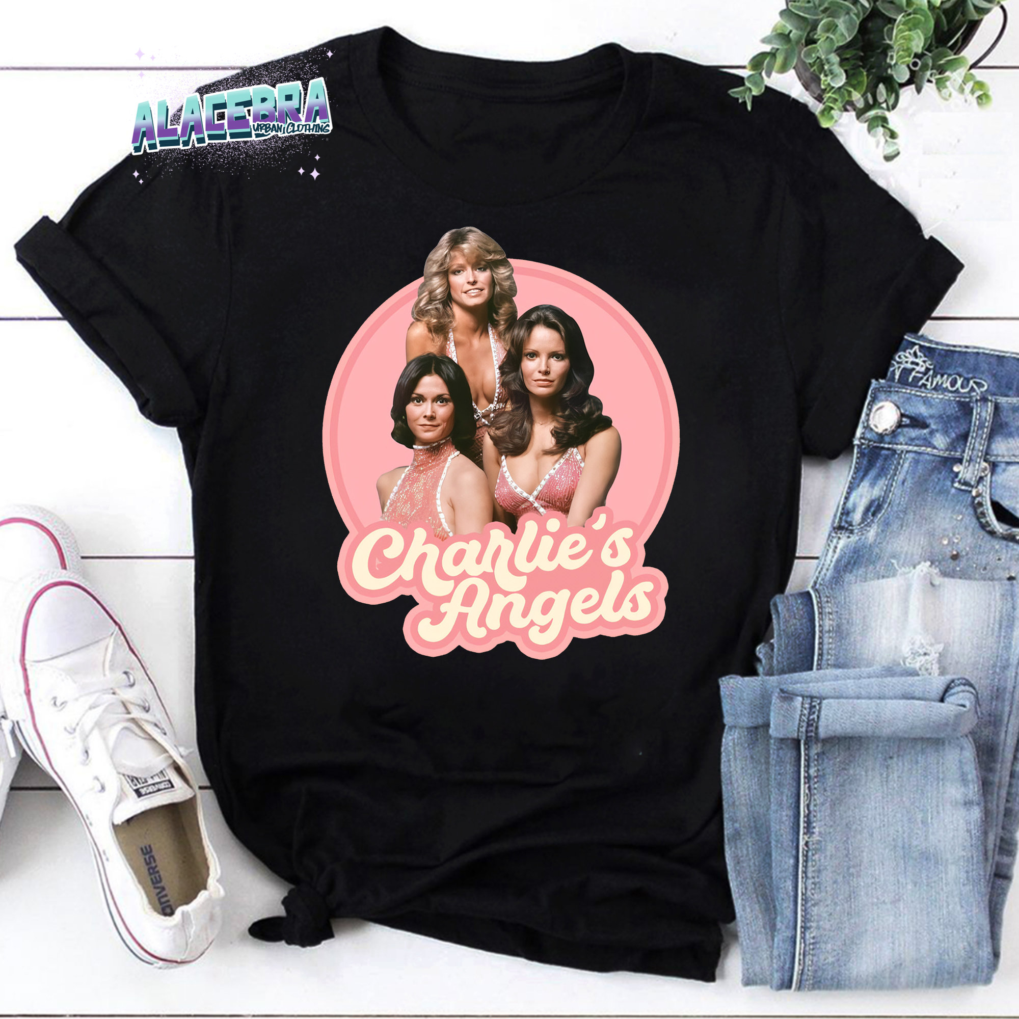 Vintage charlie store angels t shirt