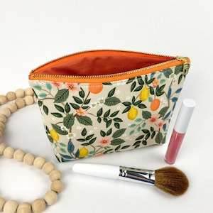 Makeup Bag, Orange Lemon & Cream, Rifle Paper Co, Citrus Themed
