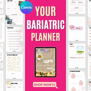 Bariatric Surgery Planner | Weight Loss | Bariatric Canva Journal | Gastric Bypass Macbook Journal | Vsg Planner | Gastric Bypass Planner