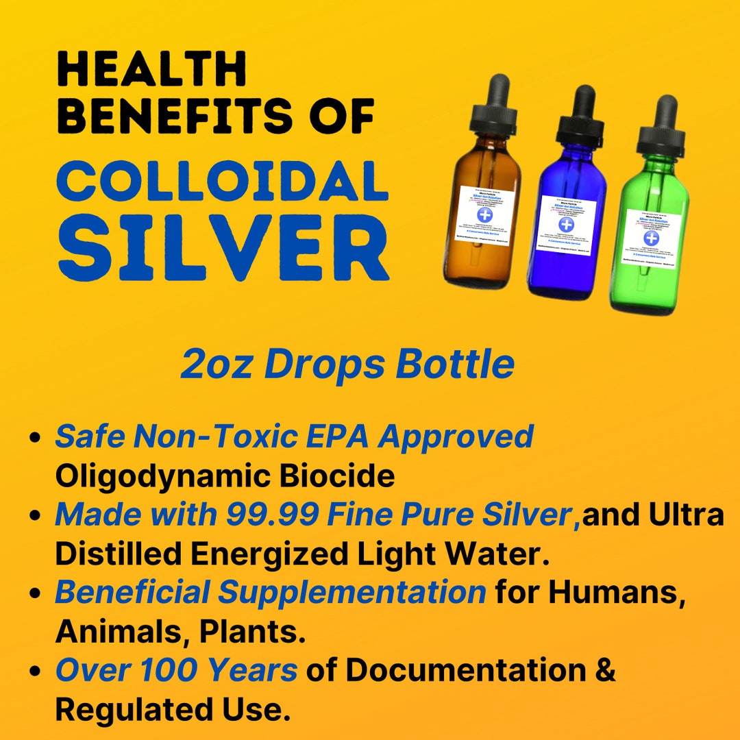 Colloidal Silver 2oz Drops Bottle Etsy Italia