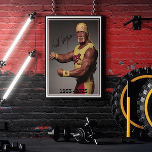 Hulk Hogan Signed Digital Prints - WWE Poster Bundle of 20 - Wrestling Fan Art Instant Download