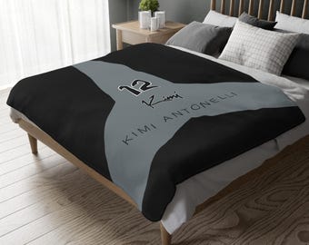 Kimi Antonelli F1 Throw Blanket - Mercedes Racing Fan Gift