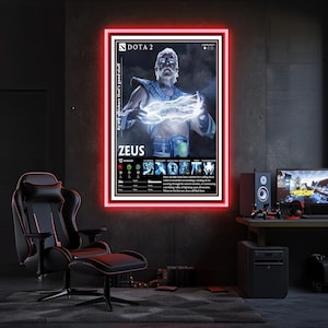 Dota 2 Zeus - 5 Posters Set  - Thunder God Gaming Wall Art - Dota 2  Print - Gamer Room Decor