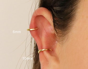 18G Thin Gold Conch Hoop • cartilage hoop earring • tragus earrings • helix hoops • cartilage earrings • small hoop earrings • tiny hoop