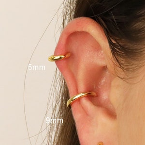 Créoles en or épais 18 g • créoles en cartilage • boucles d'oreilles tragus • créoles hélicoïdales • boucles d'oreilles cartilage • petites créoles • minuscule créole