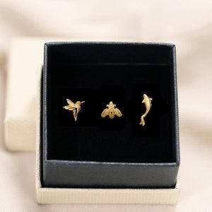 Dainty Animal Flat Back Earring Set • set of 3 • cartilage earrings • helix stud • gift for her