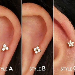 Flower shop cartilage earrings