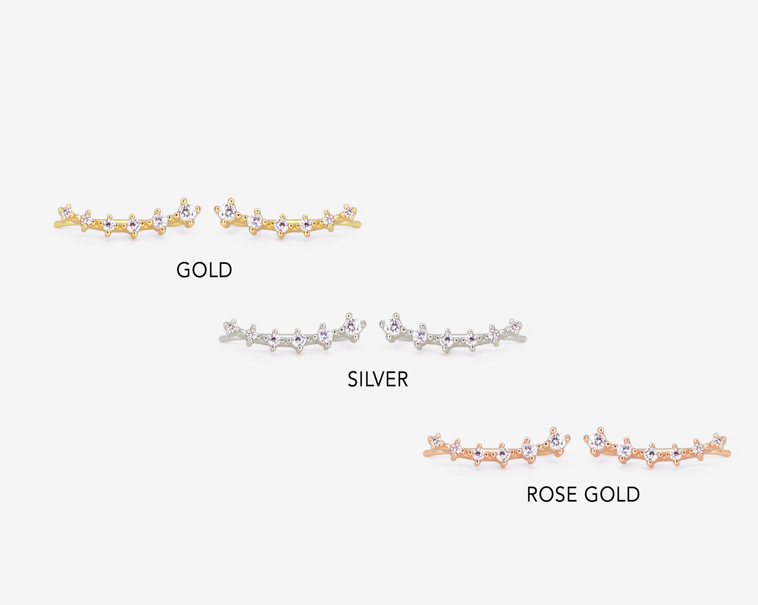 18G Climber Threader Cartilage Earring Cartilage Piercing Etsy