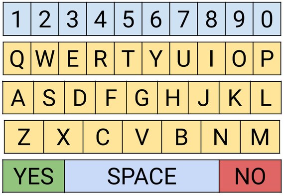 Printable AAC QWERTY Letterboard Alternative Augmented | Etsy
