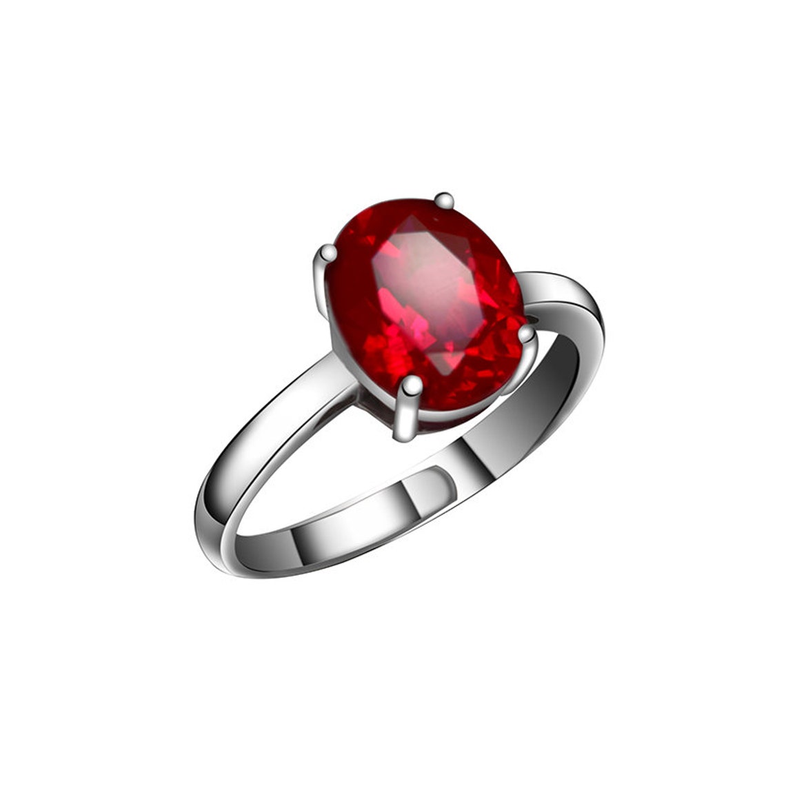 Ruby Ring 925 Silver Ring Rose Gold Ring - Etsy UK