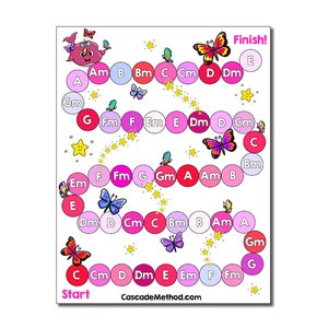 Board Game Piano Lesson Chords Flashcards