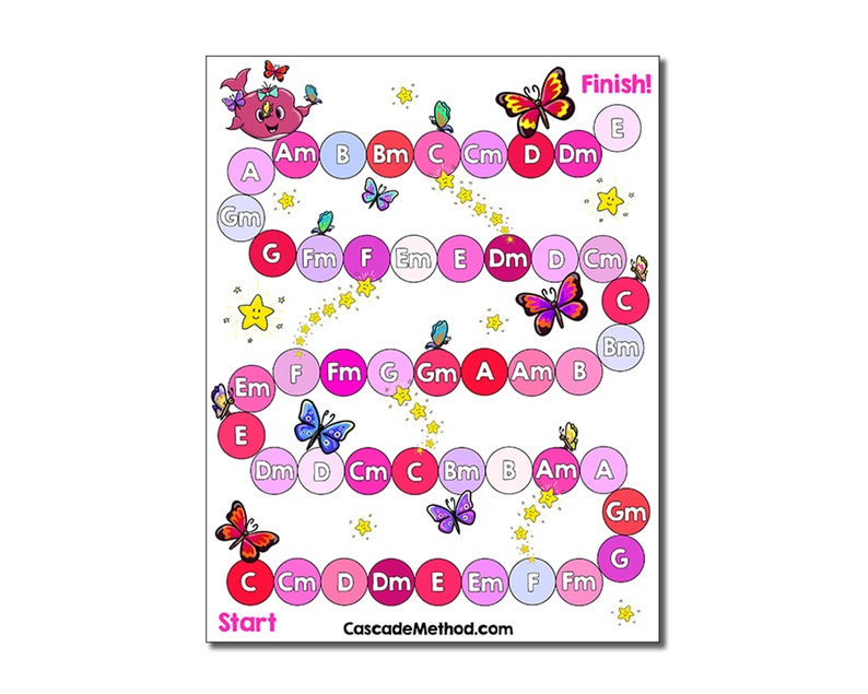 Board Game Piano Lesson Chords Flashcards image 1