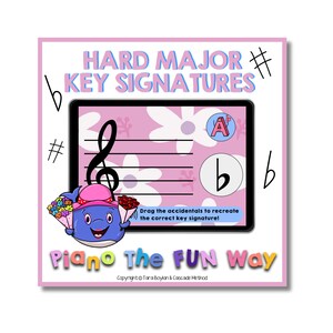 ブーム カード: ハード メジャー キー シグネチャ (白鍵、Cm から Bm)