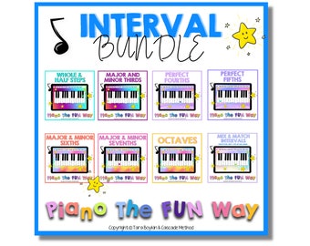 Boom Cards:  Piano Interval Bundle