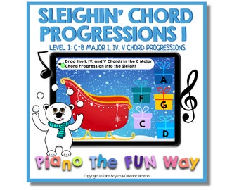 Boom Cards: Sleighing' Chord Progressions 1