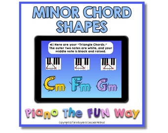 Boom Cards: Moll-Akkordformen (Dreieck, flache Linie, Kurve)