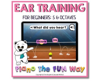 Boom Cards: Beginner Ear Training Sport Ed (5th & Octaves)