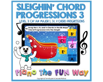 Boom Cards:  Sleighing' Chord Progressions 3