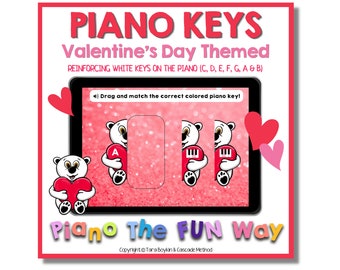 Boom Cards:  Piano Keys Valentines