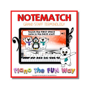 Boom Cards: Notematch Grand Staff Terminology (Game 1)