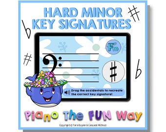 Boom Cards:  Hard Minor Key Signatures