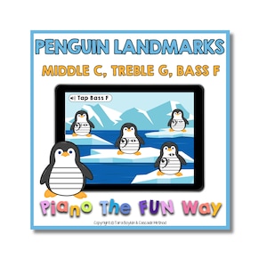 ブームカード: ペンギンランドマーク (ミドル C、トレブル G、ベース F)