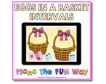 Boom Cards: Eggs in a Basket (Beginner Intervals)