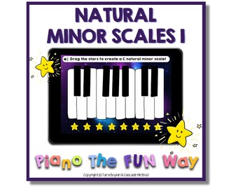 Boom Cards:  Star Natural Minor Scales 1
