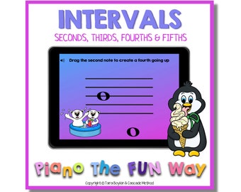 Boom Cards: Intervals Second to Fifth