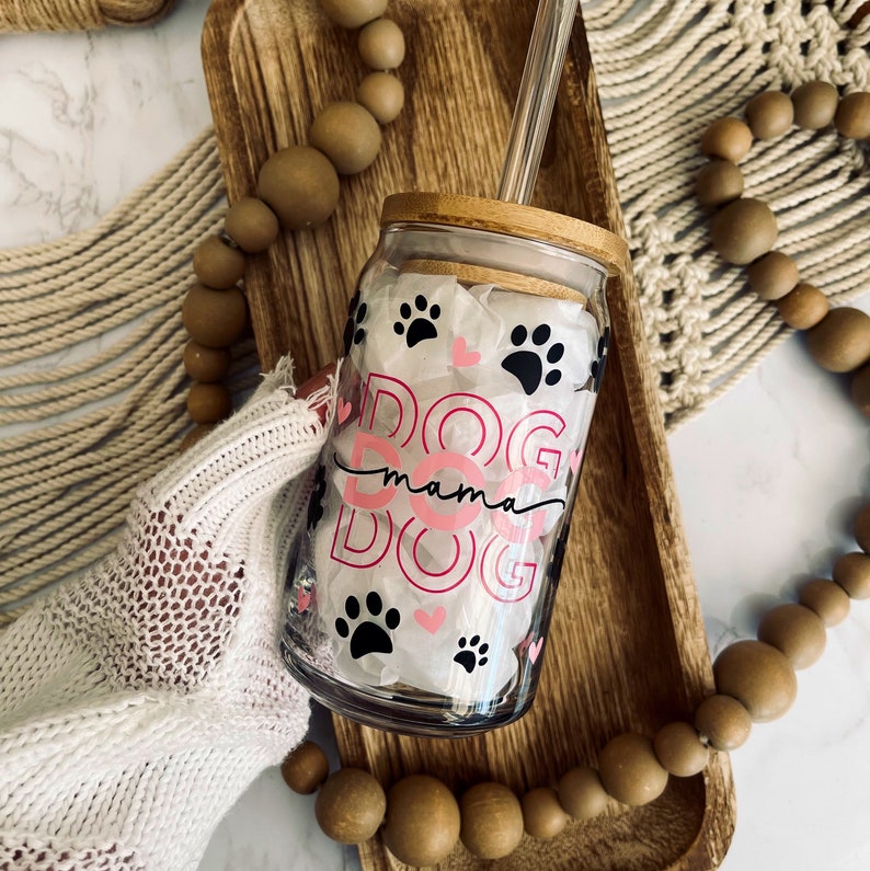 Dog Mom Cup Dog Mom Iced Coffee Cup Dog Lover Cup Dog Mom Etsy