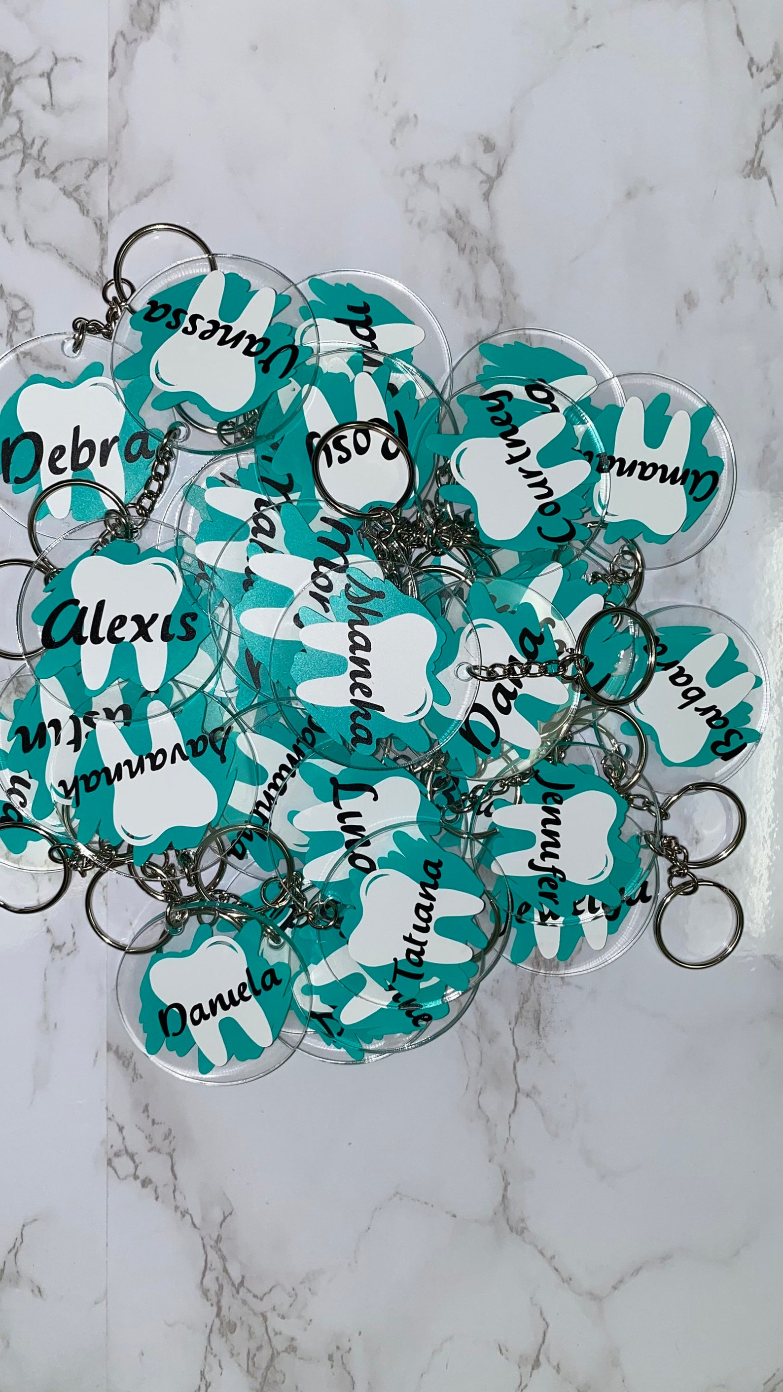 Dental Keychain Dental Assistant Gift Keychain Tooth Etsy