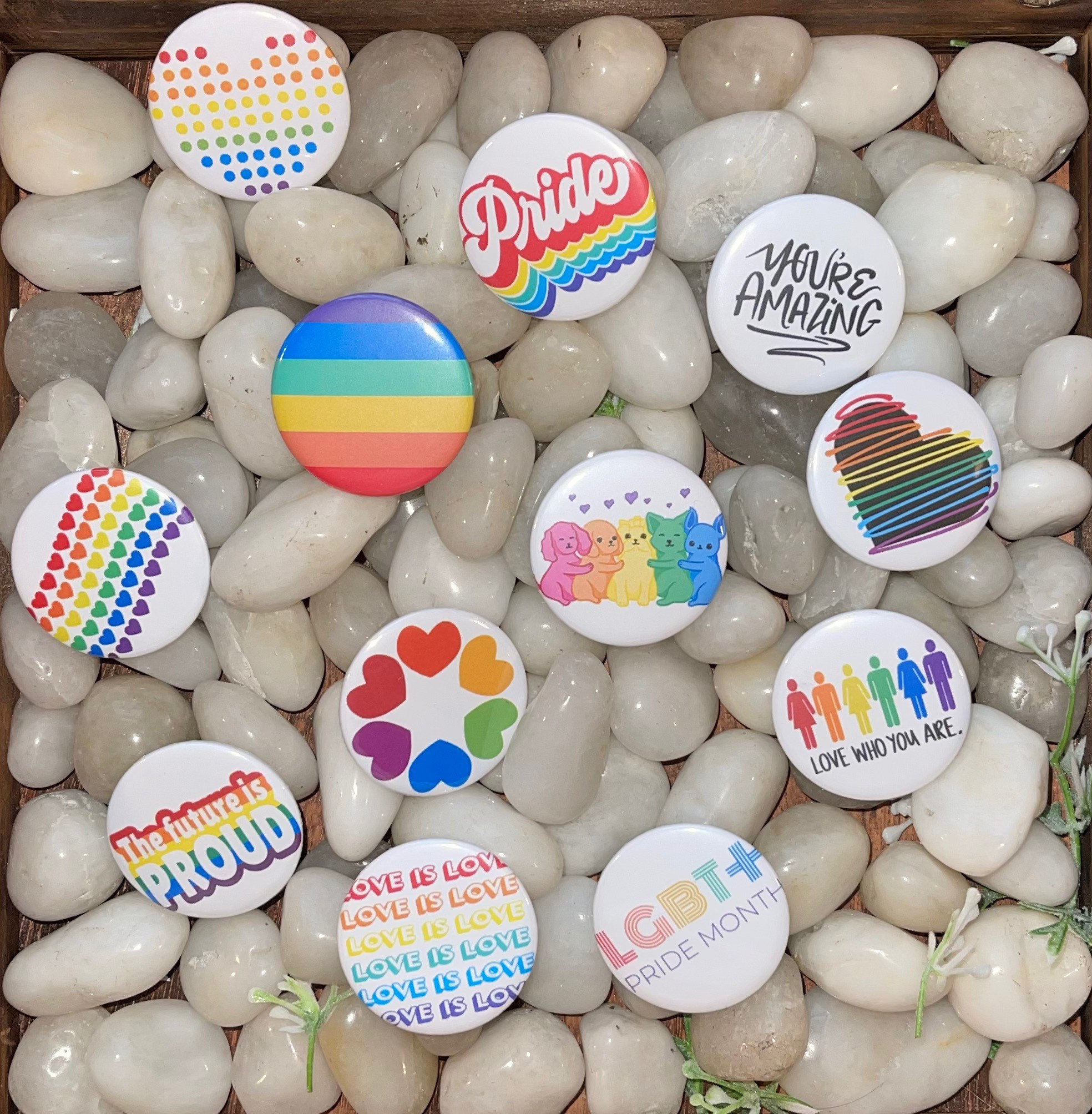 Pride Buttons / Pride Pins / Pride Month / Rainbow Button / Etsy