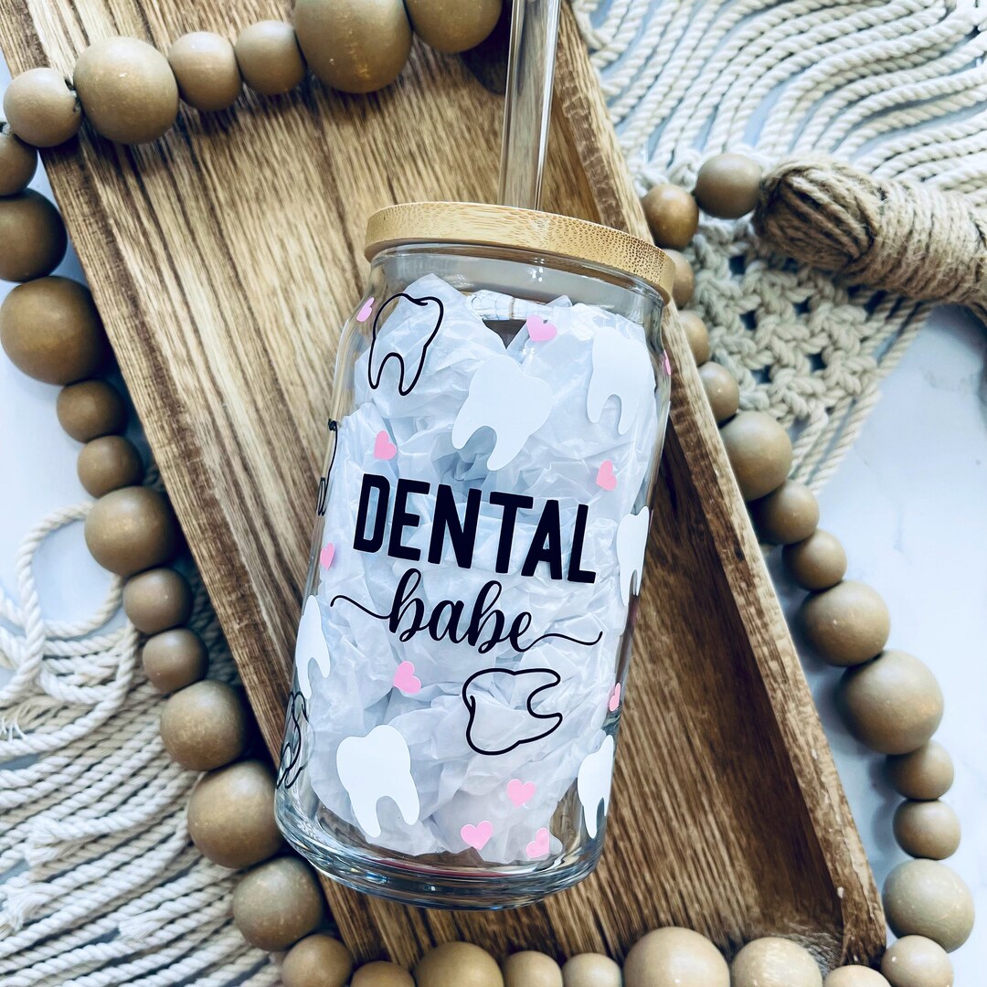 Dental Assistant Cup, Dental Iced Coffee Cup, Dental Assistant Gift, Dentist Gift, Dental