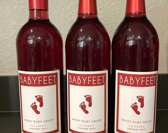 Pregnancy Announcement Wine Label | Announcement Pregnancy Baby Wine Label  | Personalized Wine Label | Baby Announcement Wine