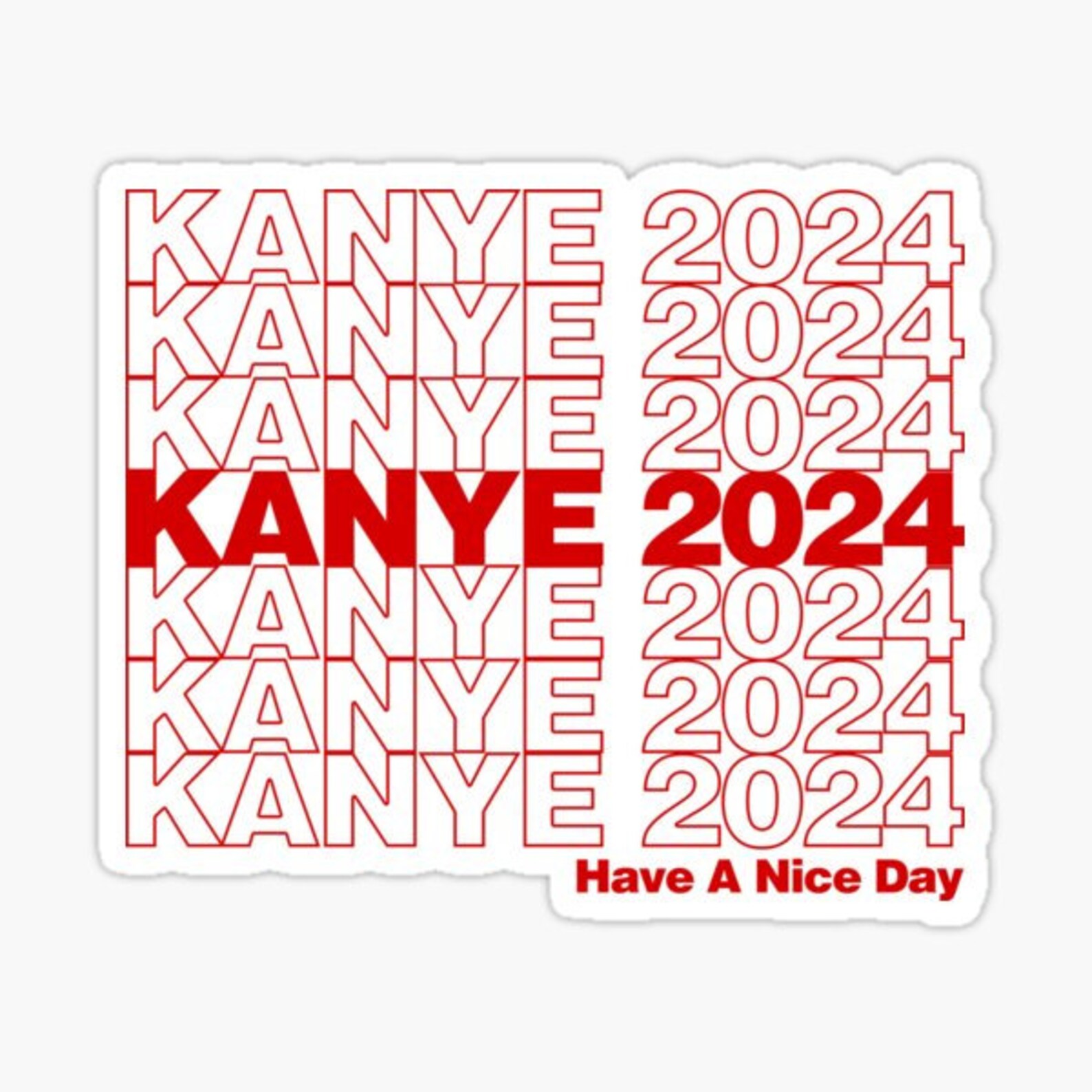 Kanye 2024 Kanye West 2024 Sticker Kanye Phone Sticker 3in Etsy