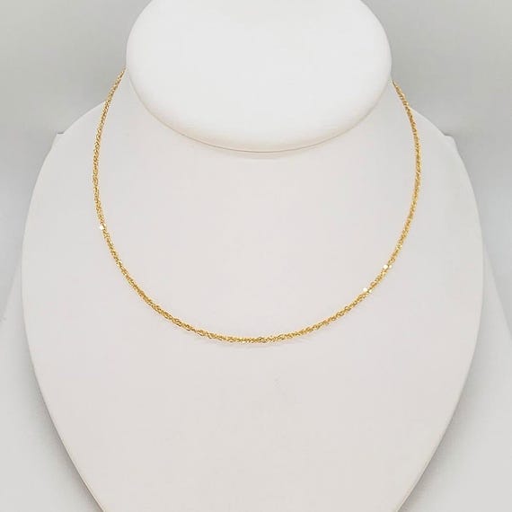14K Yellow Gold Singapore Chain 16"