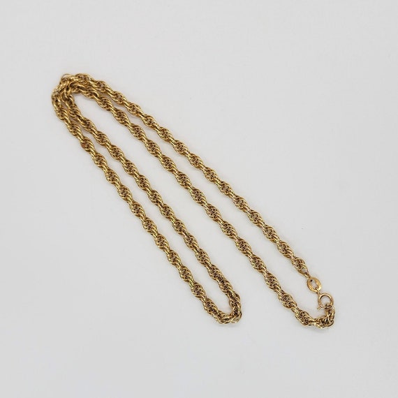 14K Yellow Gold 3.7mm Vintage Rope Chain - image 4