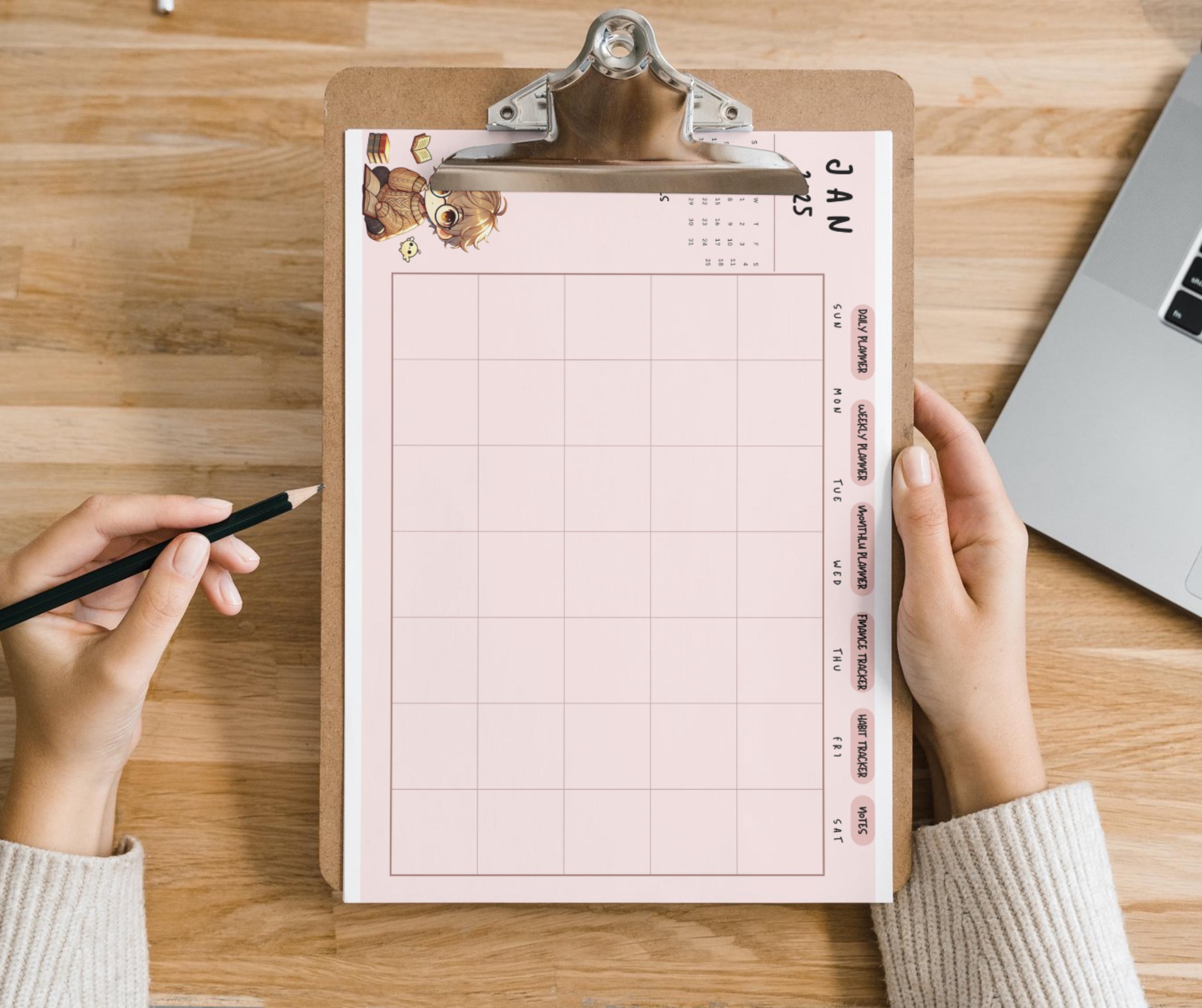 Anime Planner Printable, Cute Manga Journal for Adults &amp; Teens, Daily ...
