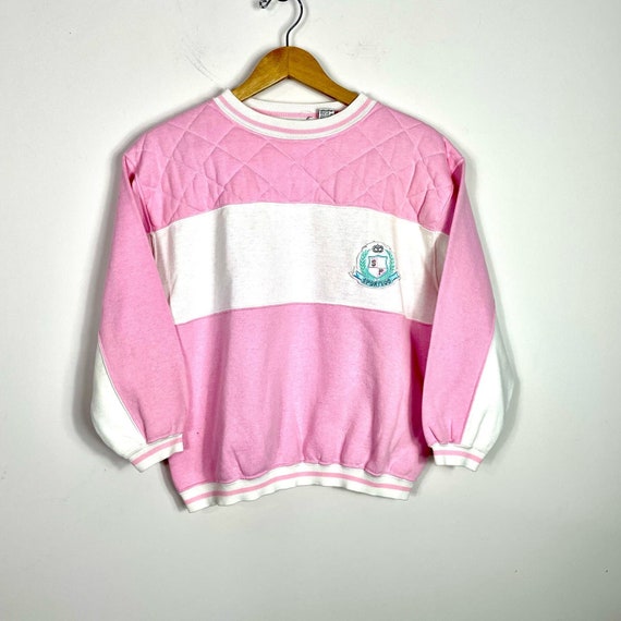 Vintage 80s pink sweatshirt - image 1