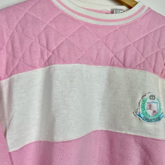 Vintage 80s pink sweatshirt - image 2
