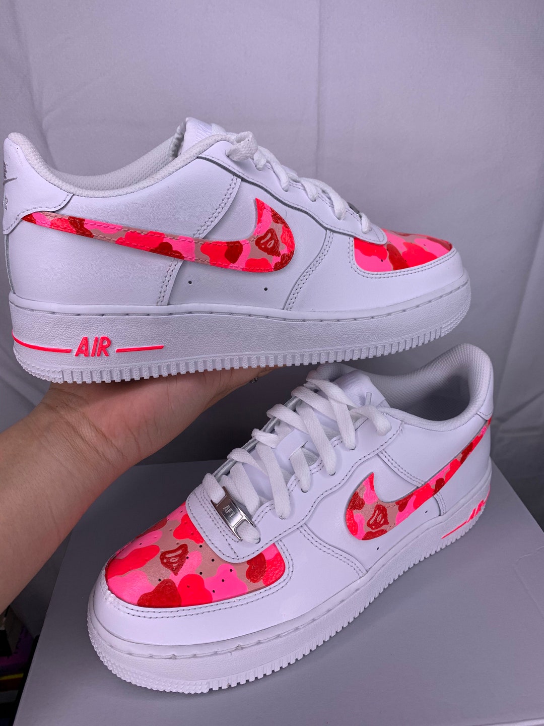 Neon Pink Air Force 1s MADE TO ORDER - Etsy