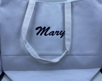 Custom Embroidered Tote Bag, Bridal Party Gift